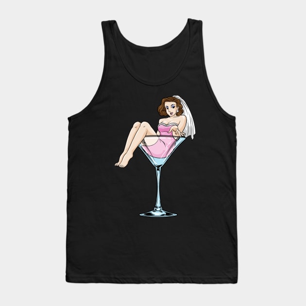 Beautiful bride with a veil - bachelorette party Tank Top by Markus Schnabel